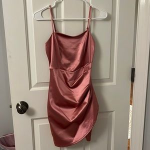 Pink mini dress